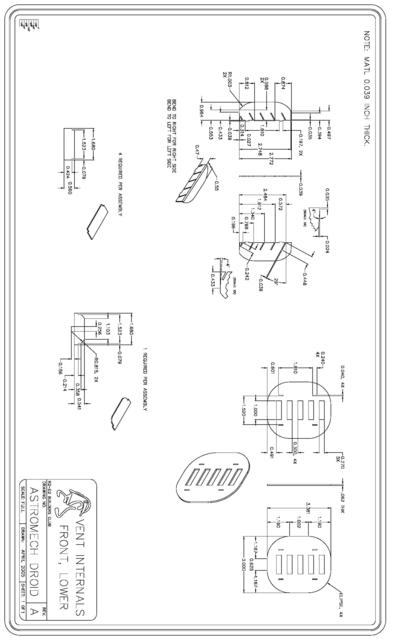 R2-D2208 Body - Front Vent Internals- Lower