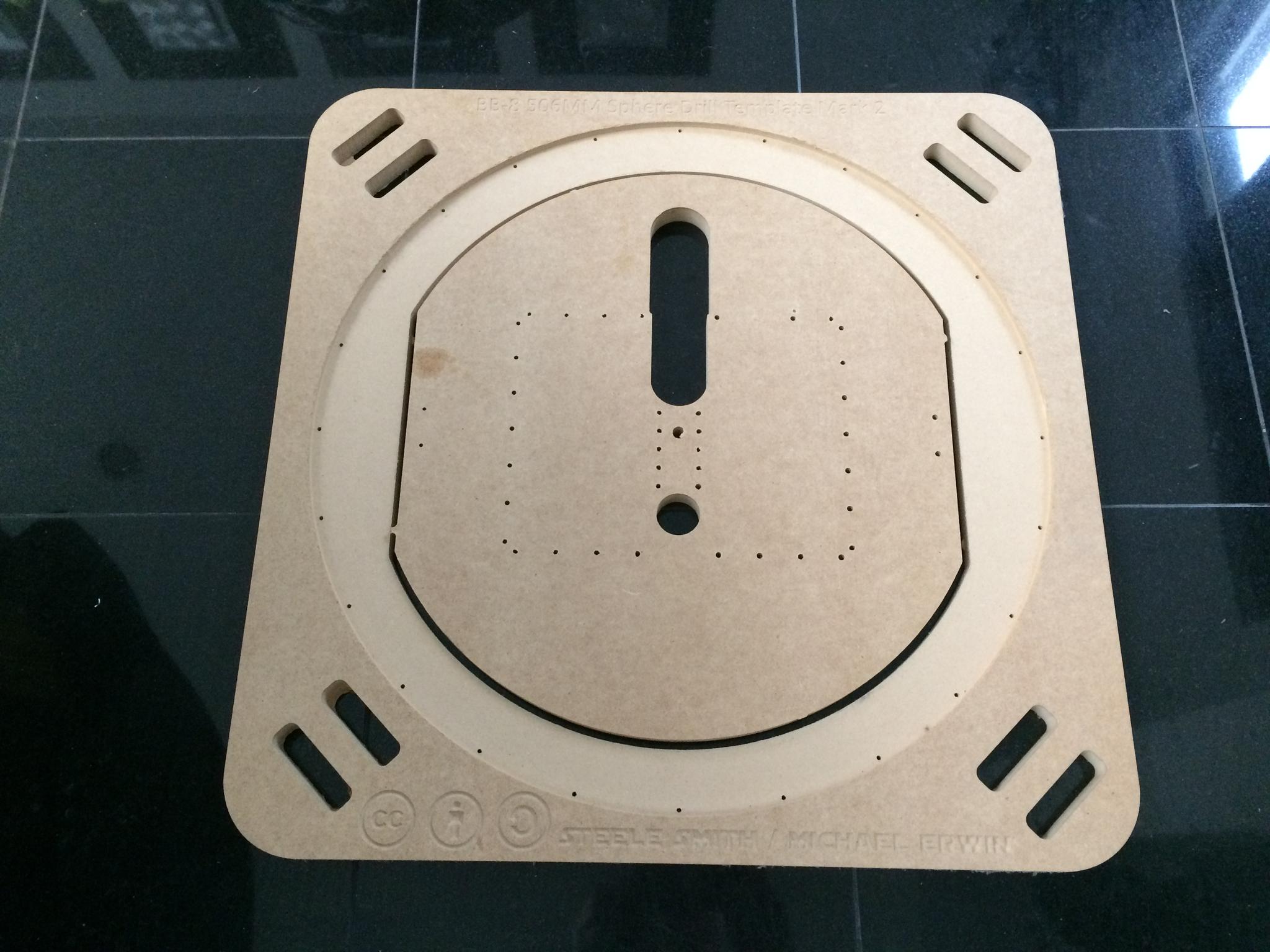 BB8 sphere drill jig and hamster plate