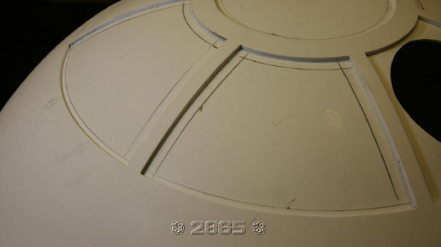 The inner dome is also marked for opening pie panels on top.