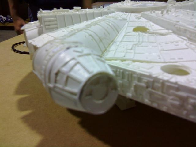 The styrene model prior to paint.