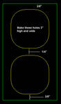 Front vent panel dims