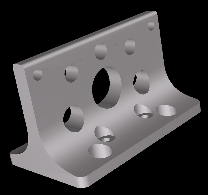 Machined aluminum center bracket