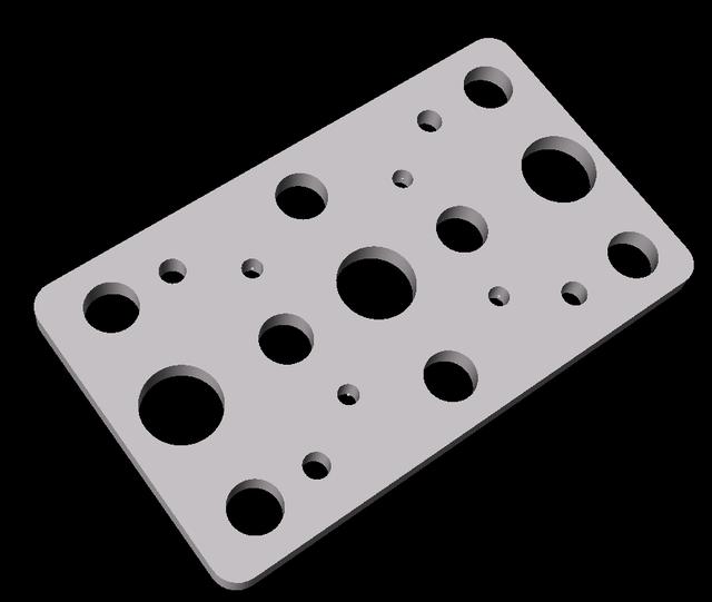 Machined aluminum mounting plate