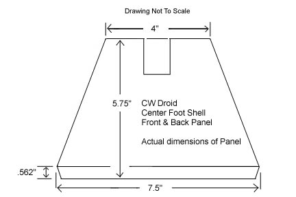 CW R2 Center foot front panel