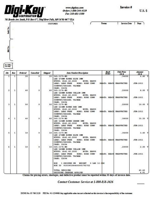 led invoice