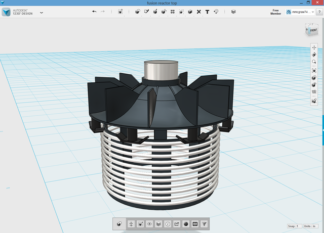 fusion reactor with rings and side